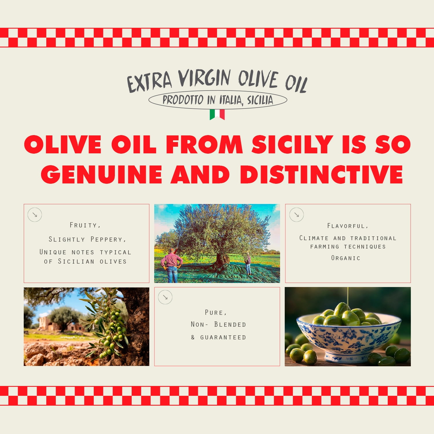 CIAO Sicilian Extra Virgin Olive Oil – First Cold-Pressed, High Polyphenol, Organic, Authentic Flavor, 16.9 Fl Oz