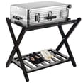 thumbnail image 1 of Semiocthome Wood Folding Luggage Rack with Shelf, Espresso Finish, 1 of 7