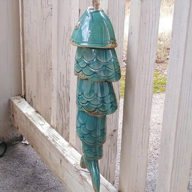 Colored Koi Fish Wind Chime Vintage Color Carp Fish Wind Chime Garden