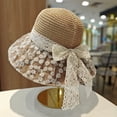 thumbnail image 3 of Womens Beach Sun Straw Hat UV UPF 80+ Travel Foldable Brim Summer UV Hat, 3 of 7