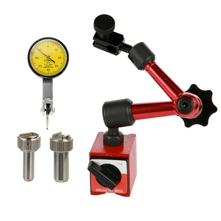 

OWSOO Shockproof Waterproof Leverage Dial Indicator and Flexible Magnetic Base Holder Bracket Tool Kit