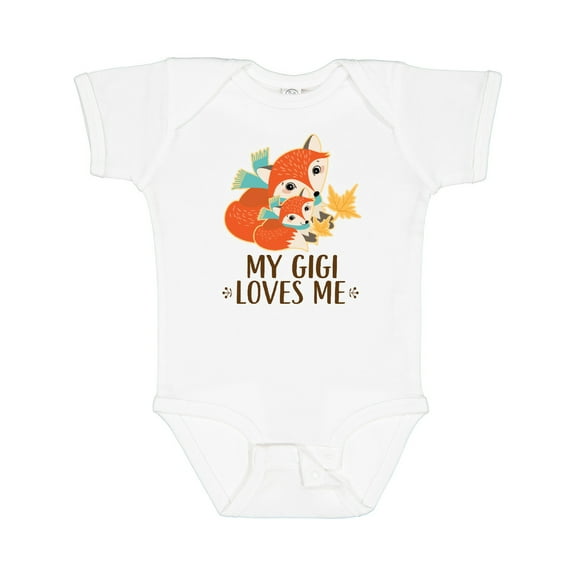 Inktastic My Gigi Loves Me Fox Grandchild Boys or Girls Baby Bodysuit