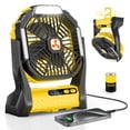 thumbnail image 1 of Ventilador portátil ONLYNEW Linterna LED recargable de 20000 mAh, 1 of 7