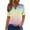 Beige, variant on Summer Tops for Women Short Sleeve Henley Shirts Button Down V-Neck Tunic Tops for Leggings Loose Fit Blouses T-Shirt Dressy Casual Vacation Work Tops