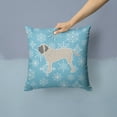 thumbnail image 2 of Winter Snowflake Dog Profile Art Fabric Decorative Pillow, 2 of 4