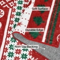 thumbnail image 4 of GlowSol 2' x 3' Christmas Patchwork Pattern Small Rug Xmas Farmhouse Non-Slip Doormat Winter Holiday Decorative Doormat for Kitchen, Red, 4 of 7