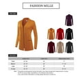 thumbnail image 2 of FashionMille Women's Open Front Long Sleeve Classic Knit Sweater Cardigan, 2 of 4