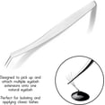 thumbnail image 3 of 2 Pieces Lash Tweezers, Eyelash Extension Tweezers for Eyelash Extensions, Stainless Steel Straight and Curved Tips Eyelash Tweezers for Lash Extensions Isolation Fanning Applicator, 3 of 6