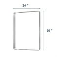 thumbnail image 2 of Demi Bonn 36x24 Inch Rounded Corner Wall Mirror, Brushed Silver Frame, Anti-Desilvering, Unbreakable Tempered Glass, High Color Accuracy, Distortion-Free, Stable Mount, 2 of 7