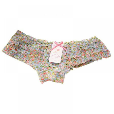 GOODLY Women Lace Ruffles Women Briefs Panties Female Underwear Women s Sheer Panties Butt Lifter Briefs