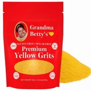 Grandma Betty's Yellow Grits, Gluten-Free, Sugar-Free, Sodium-Free, and Dairy-Free. Made in . Cooks in 6 Minutes. 20oz. Bag
