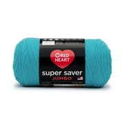 (3 pack) Red Heart Super Saver Jumbo #4 Medium Acrylic Yarn, Turqua 14oz/396g, 744 Yards