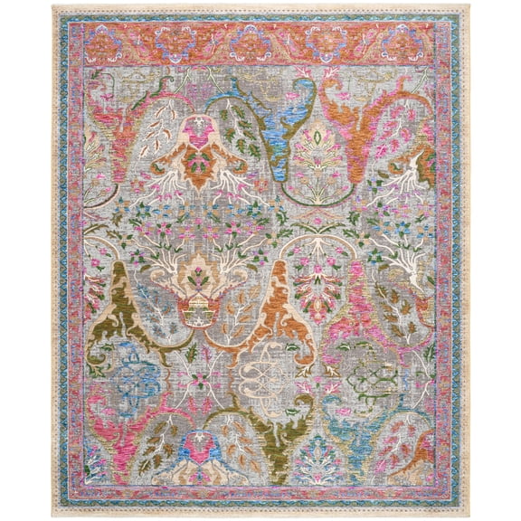 Nourison Quaint Harmony 7'10" x 9'10" Pink Multicolor Bohemian Indoor Rug