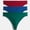 Green Tropic / Blue Dream / Merlot, variant on Joyspun Women's Shine Micro Thong Panties, 3-Pack, Sizes XS-XXXL