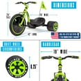 thumbnail image 3 of Drift Trike for Kids Ages 5+ with Adjustable Seat and 16" Front Wheel – Madd Gear, 3 of 10