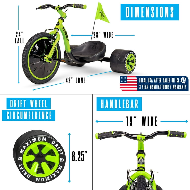 ち*こ様 ドリフトトライク Madd Gear Drift Trike Drift Trike for Kids Ages 5+ with Adjustable Seat and Big