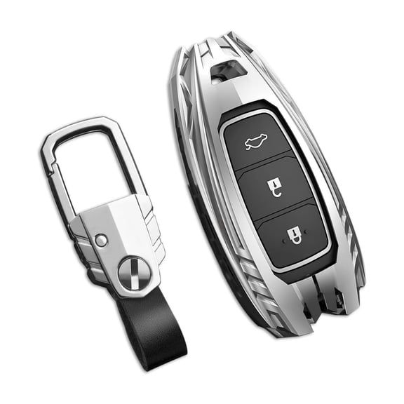 for Hyundai Key Fob Cover with Keychain,Stylish and Durable Zinc Alloy Protection Key Case Compatible with 2019 2020 2021 2022 2023 Elantra Palisade Kona Santa Remote Key shell Accessories