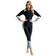 thumbnail image 2 of YUUMIN Women's Upf 50+ Thermal Wetsuits Full Body Cover Swimsuits Sun Block Jumpsuits Black M, 2 of 7