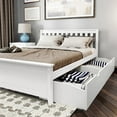 thumbnail image 4 of Plank+Beam Queen Bed Frame with Headboard and Storage Drawers, Wooden Adult Platform Bed, 4 of 9