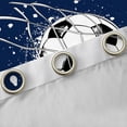 thumbnail image 5 of Feelyou Cartoon Football Soccer Black Out Curtains, Navy Green Stars Lines Curtains Pack of 2 (42x63 Each), Teens Kids Boys Girls Bedroom Curtains, Blackout Curtains Room Decor, 5 of 7