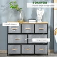 thumbnail image 6 of 8-Drawer Dresser, 3-Tier Fabric Storage Tower Organizer Unit, Steel Frame, Bedroom, Hallway, Light Grey, 6 of 9