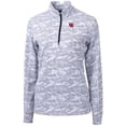 thumbnail image 2 of Women's Cutter & Buck Charcoal Nebraska Huskers Traverse Camo Stretch Quarter-Zip Pullover Top, 2 of 3