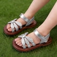 thumbnail image 2 of Ruyang Sandals for Toddler Girls Flower Open Toe Anti Slip Rubber Sole Shoes Kids Hook and Loop Swim Beach Summer Flat Shoes, 2 of 9