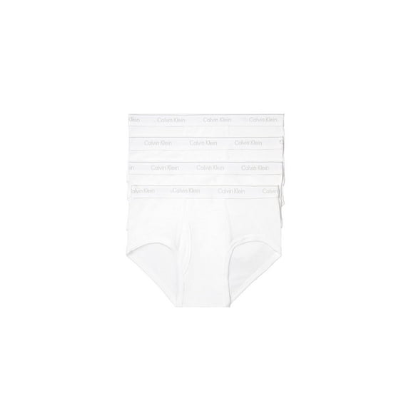Calvin Klein Men's Underwear Classic Fit 4-Pack Pure Cotton Briefs, White, 2XL