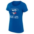 thumbnail image 2 of Women's G-III 4Her by Carl Banks Royal Toronto Blue Jays Super-Slim Fit Lightweight Team Logo Graphic T-Shirt, 2 of 5
