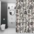thumbnail image 3 of Farmhouse Black Floral Shower Curtain for Bathroom, Linen Boho Flower Rustic Country Waterproof Cloth Fabric Bathroom Accessories Set with 12 Rust Proof Plastic Hooks, 36"x78", 3 of 9