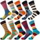 thumbnail image 4 of Funny socks for men with colorful and fun patterns, combed cotton, cool mid-calf, unique and eye-catching design (5 pairs)B, 4 of 5