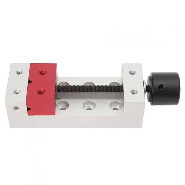 Tornillo De Banco Plano, Operación Simple De Alta Precisión Material De Aleación De Aluminio De Superficie Pulida Y Oxidada Prensa De Taladro Mecanizada CNC Tornillo De Banco Amonsee Drill Press Flat Vice