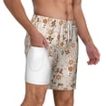 thumbnail image 3 of Picia Halloween Dancing Cowboy Skeleton pattern Mens Swim Trunks with Compression Liner Stretch Beach Shorts Quick Dry with Zipper Pockets No-Chafing Board Shorts-Large, 3 of 9
