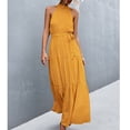 thumbnail image 1 of Vestido largo de verano, vestido largo con cuello halter, vestido largo sin mangas con cuello halter, vestido largo con estampado, el mejor de su clase, 1 of 6