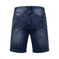 thumbnail image 3 of Men's Baggy Denim Shorts Elastic Waist Stretchy Jean Shorts Wide Leg Relaxed Fit Summer Comfort Jorts, 2XL, 3 of 6