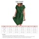 thumbnail image 4 of Vestido de manga corta Moda Casual Lavable a máquina Vestido de mujer transpirable y agradable para la piel para verano Verde XXL, 4 of 4