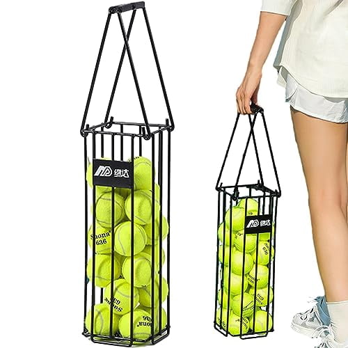 Tennis Ball Collector, Tennis Balls Picker Basket, Portable Tennis Ball Picker Pickleball, Easily Pick Up Pickle Ball Retriever Basket, Artifact Pickup Basket Carrying and Storage