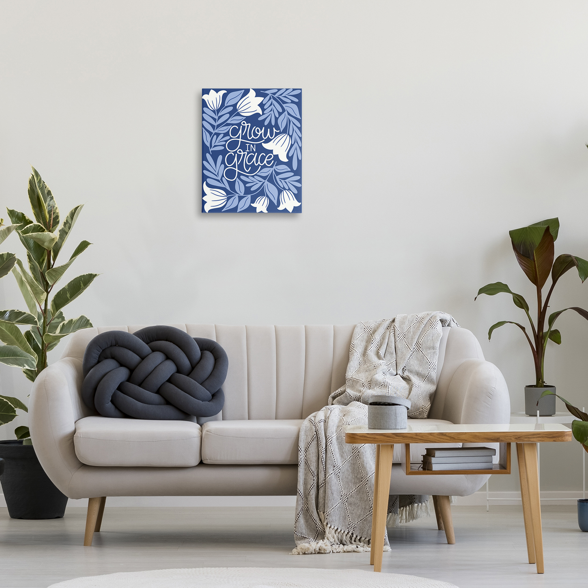 Stupell Industries Grow in Grace Florals Plants & Flowers Painting Wrapped Canvas Art Print Wall Art, 16 x 20
