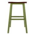 thumbnail image 2 of Satori Saddle Seat Bar Stool, Rustic Green and Walnut Finish, 2 of 4