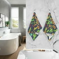 thumbnail image 7 of Dreamtimes 2 Piece Vintage Flowers Hand Towels for Bath Decorative, Pure Cotton Guest Towels Fingertip Towels for Bathroom Spa Gym,16 x 28 inch, 7 of 7