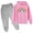 1-Pink1218, variant on Hoodie Set for Girls Casual Rainbow Print Sweatshirt Sweatpants Outfits, Sizes 3-14