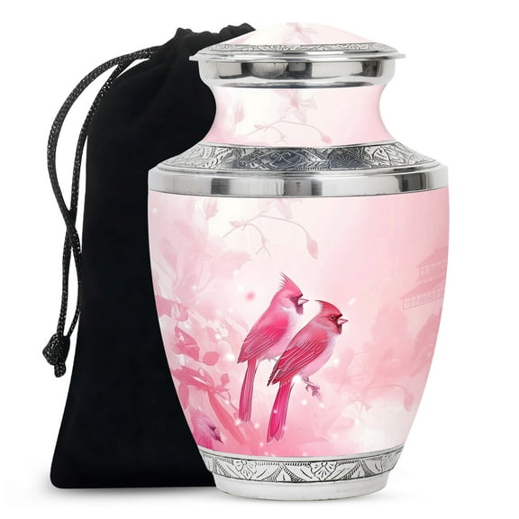 KARYLIZ Cardinal Urns For Human Ashes - Large Cremation Urn for Adult Ashes Male & Female - Memorial Burial Urns for Adult Human Ashes - Decorative Funeral Urn For Women & Men (10 Inch)