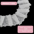 thumbnail image 2 of 16yards White Flower Cotton Eyelet Lace Ribbon Width 3.4inch Floral Embroidery Eyelet Sewing Trim Ruffle Lace Trim for Dress Pillow Dolls Pets Clothes Bag Sewing, 2 of 9