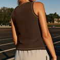 thumbnail image 6 of WREESH Women Sleeveless Ribbed Racerback Tank Top Summer Casual Basic Slim Fit Shirt Clothes, 6 of 7