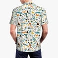 thumbnail image 4 of Balery Cartoon Dinosaur Printed Men’s Short Sleeve Polo Shirt, Midweight Men's Shirt,Golf Polo shirts -Small, 4 of 9