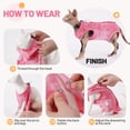 thumbnail image 4 of IDOMIK Cat Recovery Suit, Post-Surgery Onesie to Prevent Licking, Cone of Shame Alternative Surgical Spay Suit for Male Female Cat, Pink, M, 4 of 8