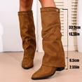 thumbnail image 4 of Womens Middle Knee High Boots Casual Winter Long Boots Mid-Heel Knee-High Boots for Women, 4 of 6