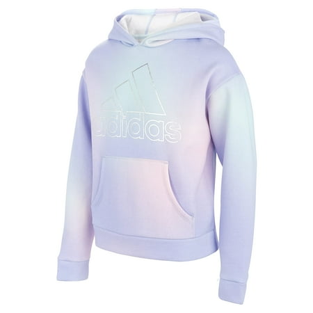 adidas Girls Gradient Fleece Pullover Hoodie Purple with Multicolor 3T Walmart