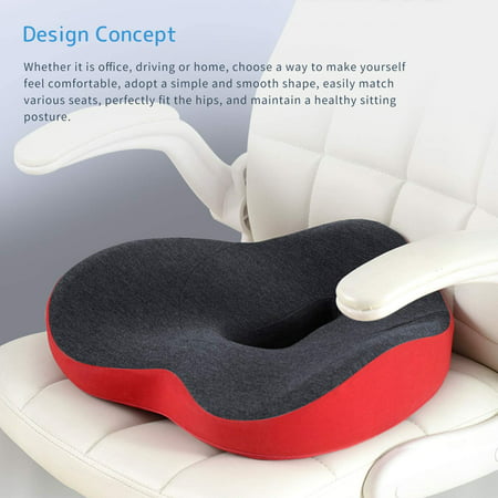 100 Memory Foam Seat Cushion For Office Chair Coccyx Orthopedic Tailbone Pain Lower Back Relief Grey Red Canada - How To Make A Memory Foam Seat Cushion