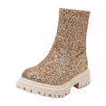 thumbnail image 5 of Mepaouo Women's Rhinestone Cowboy Boots Zipper Glitter Cowgirl Combat Ankle Booties for Outdoor, 5 of 6